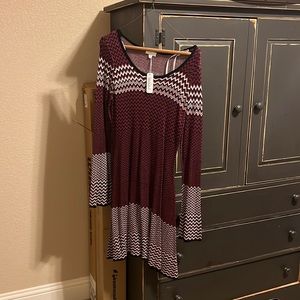 New Rayon Wine Dress